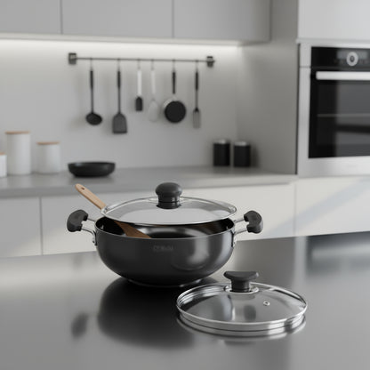 Hard Anodised Deep Kadai