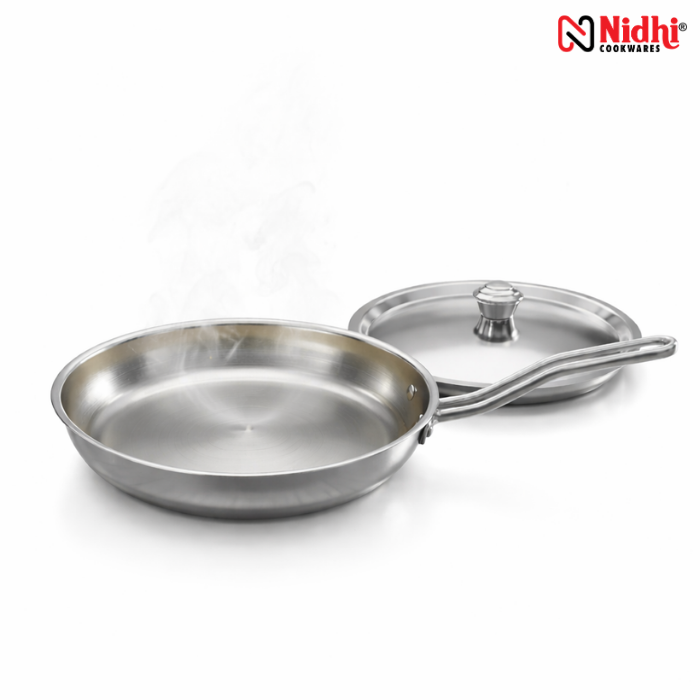 Tri-Ply Stainless Steel Fry Pan with SS Lid