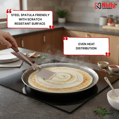 Triply Honey Comb Dosa Tawa with Wooden Handle