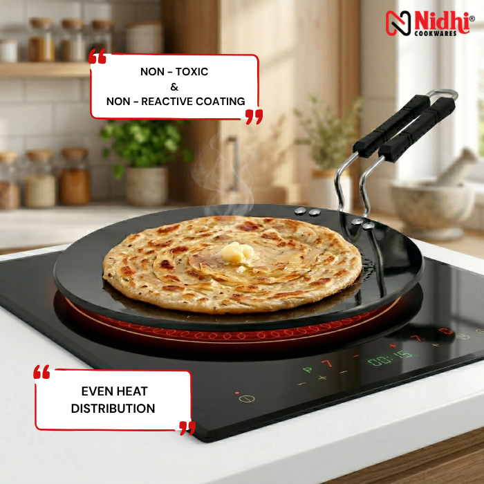 Hard Anodised Chapati Tawa with SS-Bakelite Handle