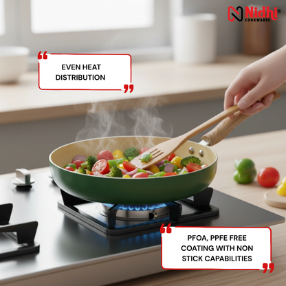 Ceramic Frypan with Glass Lid