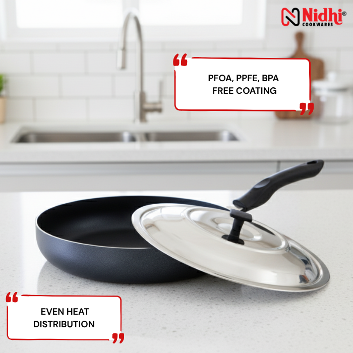 Non-Stick Frypan with SS & Glass Lid
