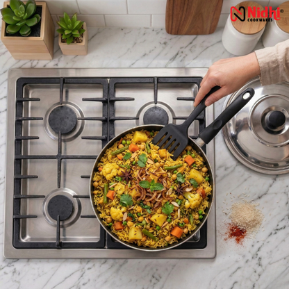 Non-Stick Frypan with SS & Glass Lid