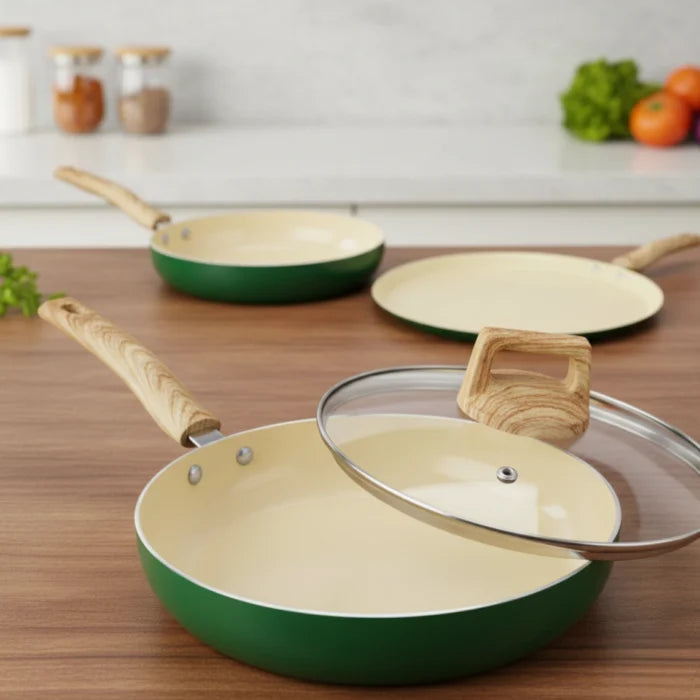4 PC Non-Stick Ceramic Cookware Gift Set