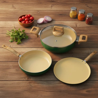 4 PC Non-Stick Ceramic Cookware Gift Set