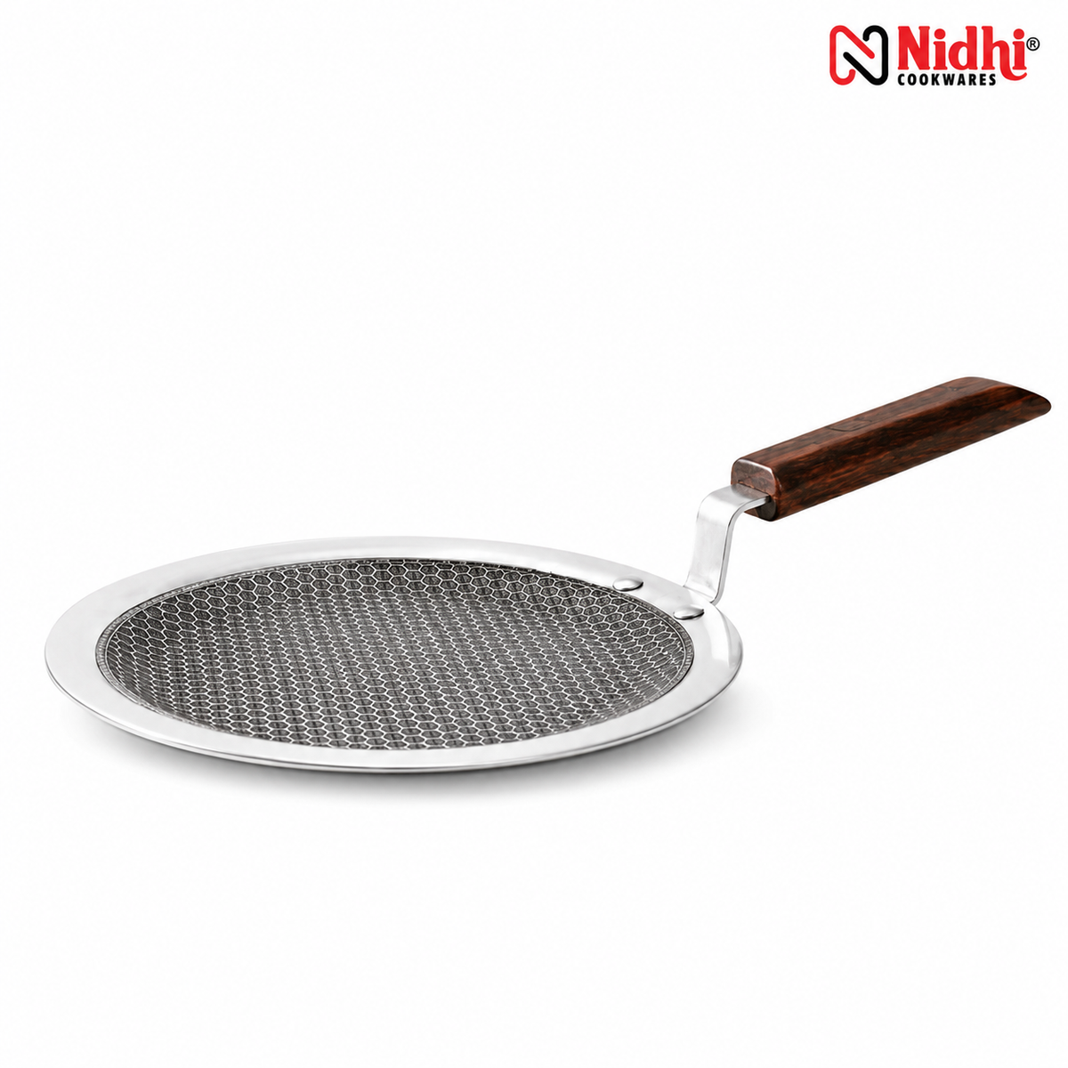 Triply Honey Comb Tawa with Wooden Handle
