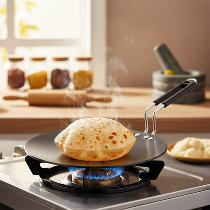 Hard Anodised Chapati Tawa with SS-Bakelite Handle