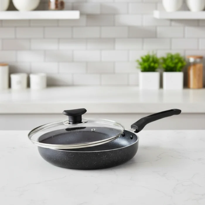 Non-Stick Frypan with Induction Base – Works on Gas and Induction Stoves