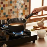 Hard Anodized Taper Sauce Pan, 3 mm Thick with Bakelite Handle (13.5/14.5/16 cm)