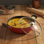 Non-Stick Kadai with Glass or SS Lid – 24/26 cm, Induction & Gas Compatible, 3.25 mm Thick - Image 2