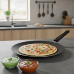 Non-Stick, 5 mm Thick, Heavy-Gauge Aluminum, PFOA-Free, Easy to Clean, 33 cm Tawa