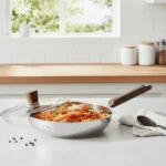 Triply Honey Comb Fry Pan with Wooden Handle 24 CM - Image 7