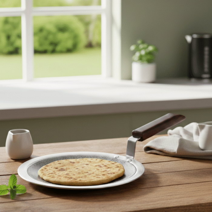 Triply Honey Comb Tawa with Wooden Handle - Image 7